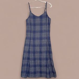 Old Navy Dress Size Large Tall Cami Midi Navy White Minimal Capsule Women’s